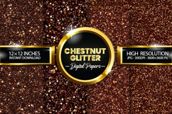 Chestnut Glitter Digital Papers - 04 Variations Product Image 1