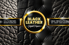 Black Leather Digital Papers - 04 Variation Product Image 1