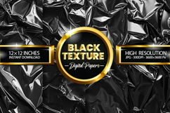 Black Texture Digital Papers - 04 Variation Product Image 1