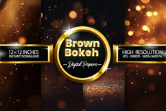 Brown Bokeh Digital Papers - 04 Variations Product Image 1