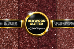 Redwood Glitter Digital Papers - 04 Variations Product Image 1
