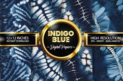 Indigo Blue Digital Papers - 04 Variation Product Image 1