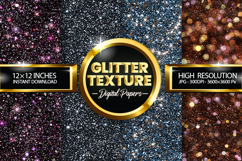 Glitter Texture Digital Papers - 04 Variations Product Image 1