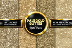 Pale Gold Glitter Digital Papers - 04 Variations Product Image 1