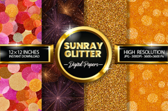 Sunray Glitter Digital Papers - 04 Variations Product Image 1