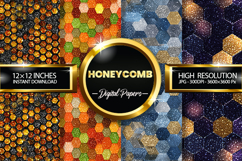 Honeycomb Glitter Digital Papers - 04 Variations Product Image 1