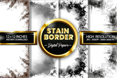 Stain Border Digital Papers - 04 Variation Product Image 1