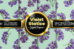 Violet Statice Digital Papers - 04 Variations Product Image 1
