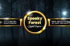 Spooky Forest Digital Papers - 04 Variations Product Image 1