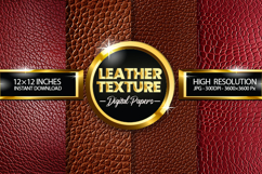 Leather Texture Digital Papers - 04 Variation Product Image 1