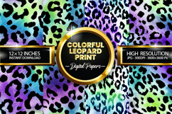 Colorful Leopard Print Digital Papers - 04 Variation Product Image 1