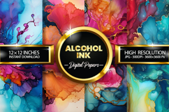 Alcohol Ink Digital Papers - 04 Variation Product Image 1