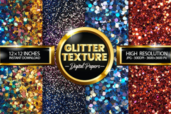 Glitter Texture Digital Papers - 04 Variations Product Image 1