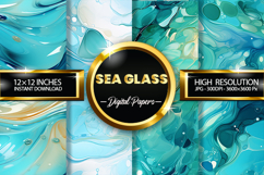 Sea Glass Digital Papers - 04 Variation Product Image 1