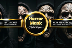 Horror Mask Digital Papers - 04 Variations Product Image 1