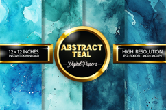 Abstract Teal Digital Papers - 04 Variation Product Image 1