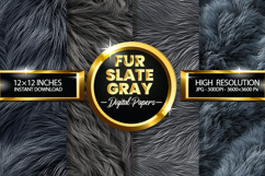 Fur Slategray Digital Papers - 04 Variation Product Image 1