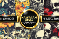 Hawaiian Skull Digital Papers - 04 Variation Product Image 1