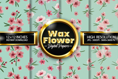 Waxflowers Digital Papers - 04 Variations Product Image 1
