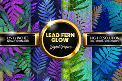 Lead Fern Glow Glitter Digital Papers- 04 Varition Product Image 1