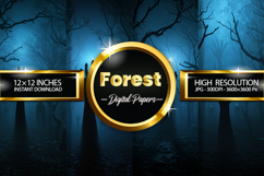 Forest Digital Papers - 04 Variations Product Image 1
