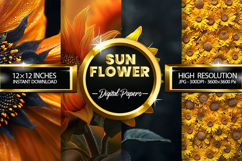 SunFlower Digital Papers - 04 Variation Product Image 1
