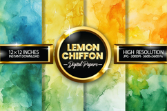 Lemon Chiffon Digital Papers - 04 Variation Product Image 1
