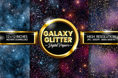 Galaxy Glitter Digital Papers - 04 Variations Product Image 1