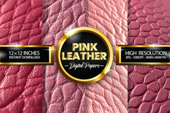 Pink Leather Digital Papers - 04 Variation Product Image 1