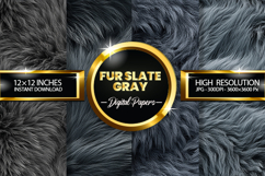 Fur Slategray Digital Papers - 04 Variation Product Image 1