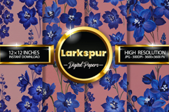 Larkspur Digital Papers - 04 Variations Product Image 1