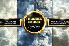 Thunder Cloud Digital Papers - 04 Variation Product Image 2