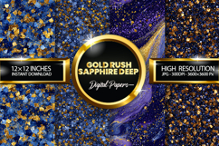 Gold Rush Deep Glitter Digital Papers - 04 Varitions Product Image 1