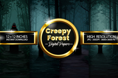 Creepy Forest Digital Papers - 04 Variations Product Image 1