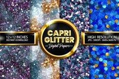Capri Glitter Digital Papers - 04 Variations Product Image 1
