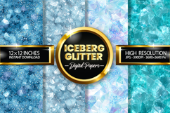 Iceberg Glitter Digital Papers - 04 Variations Product Image 1