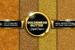 Goldenrod Glitter Digital Papers - 04 Variations Product Image 1