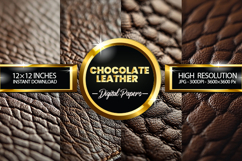 Chocolate Leather Digital Papers - 04 Variation Product Image 1
