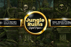 Jungle Ruins Digital Papers - 04 Variation Product Image 1