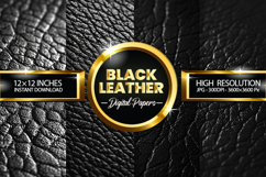 Black Leather Digital Papers - 04 Variation Product Image 1