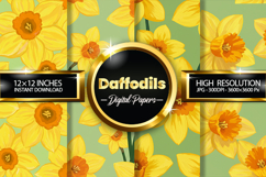 Daffodils Digital Papers - 04 Variations Product Image 1