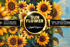 SunFlower Digital Papers - 04 Variation Product Image 1