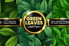 Green Leaves Digital Papers - 04 Variation Product Image 1