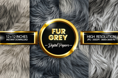 Fur Grey Digital Papers - 04 Variation Product Image 1