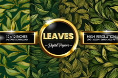 Leaves Digital Papers - 04 Variation Product Image 1