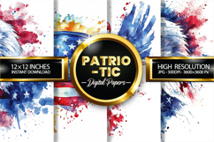 Patriotic Digital Papers - Patriotic Texture Product Image 1