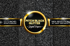 Pitch Black Glitter Digital Papers - 04 Variations Product Image 1