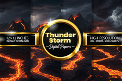 Thunderstorm Digital Papers - 04 Variation Product Image 1