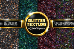 Glitter Texture Digital Papers - 04 Variations Product Image 1