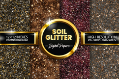 Soil Glitter Digital Papers - 04 Variations Product Image 1